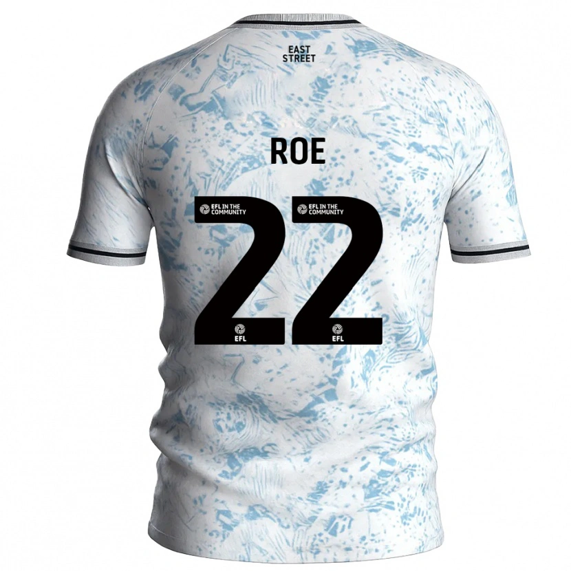 Danxen Kinder Bethan Roe #22 Weiß Himmelblau Auswärtstrikot Trikot 2025/26 T-Shirt Österreich