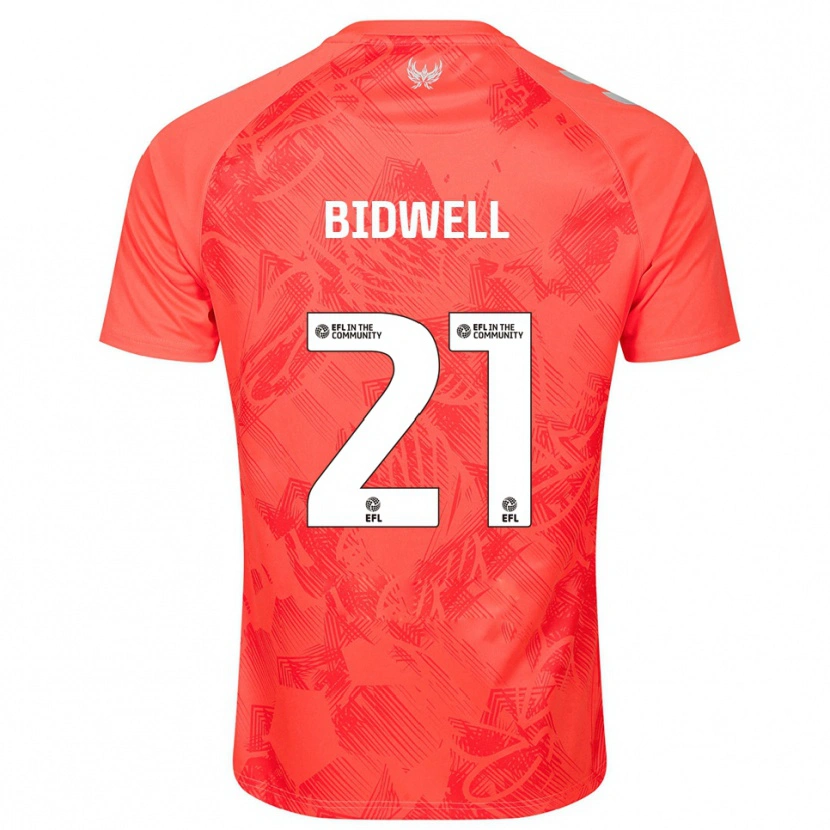 Danxen Kinder Jake Bidwell #21 Orange Weiß Auswärtstrikot Trikot 2025/26 T-Shirt Österreich