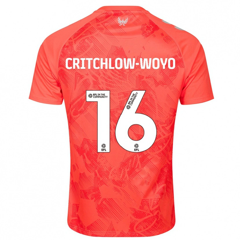 Danxen Kinder Tionne Critchlow-Woyo #16 Orange Weiß Auswärtstrikot Trikot 2025/26 T-Shirt Österreich