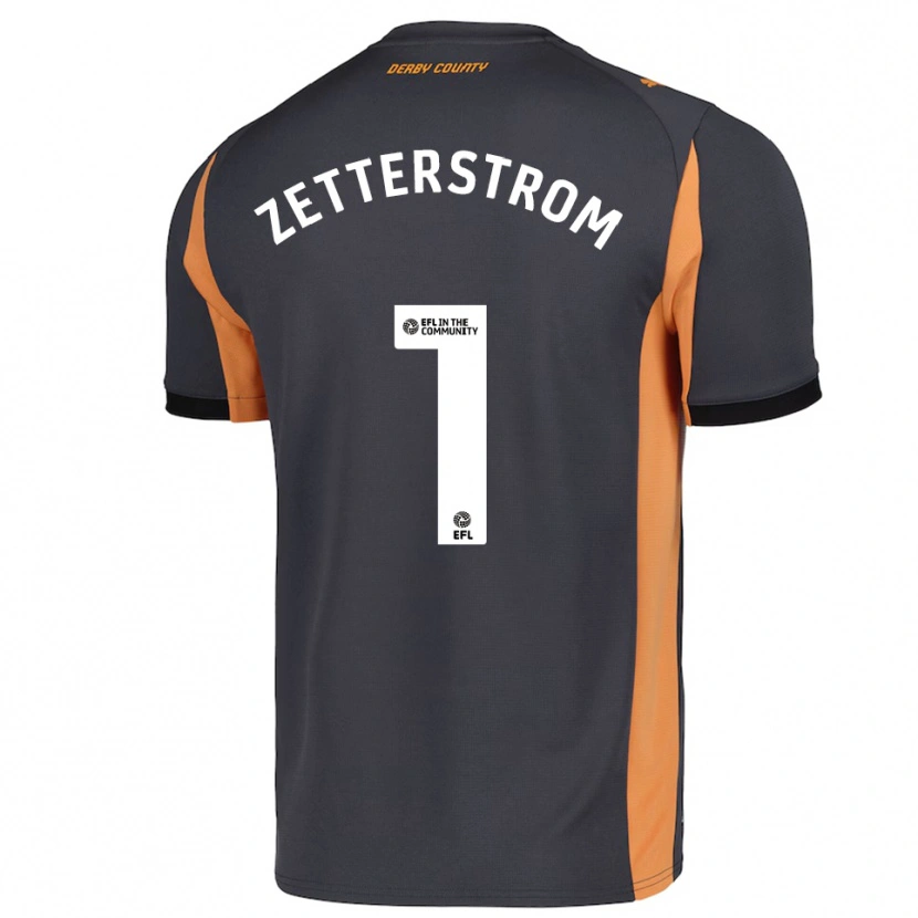 Danxen Kinder Jacob Widell Zetterström #1 Grau Orange Schwarz Auswärtstrikot Trikot 2025/26 T-Shirt Österreich