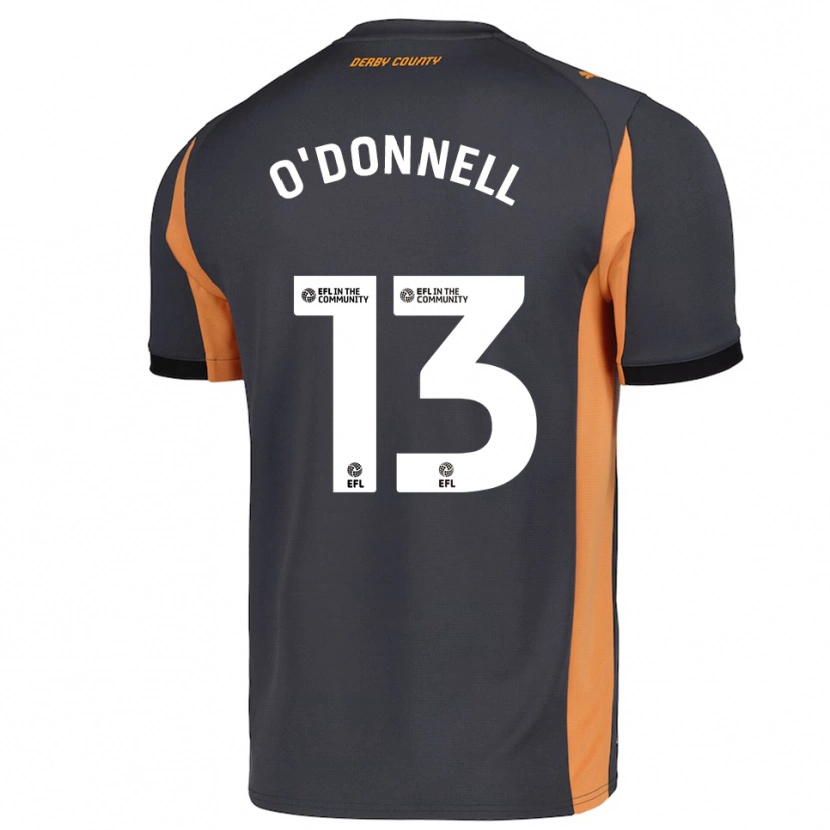 Danxen Kinder Richard O'donnell #13 Grau Orange Schwarz Auswärtstrikot Trikot 2025/26 T-Shirt Österreich