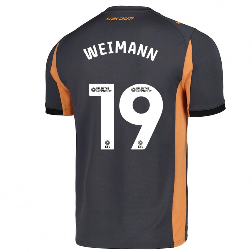 Danxen Kinder Andreas Weimann #19 Grau Orange Schwarz Auswärtstrikot Trikot 2025/26 T-Shirt Österreich