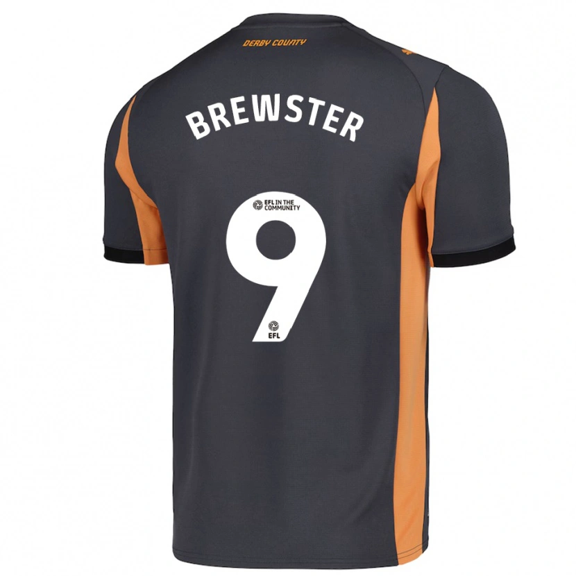 Danxen Kinder Rhian Brewster #9 Grau Orange Schwarz Auswärtstrikot Trikot 2025/26 T-Shirt Österreich