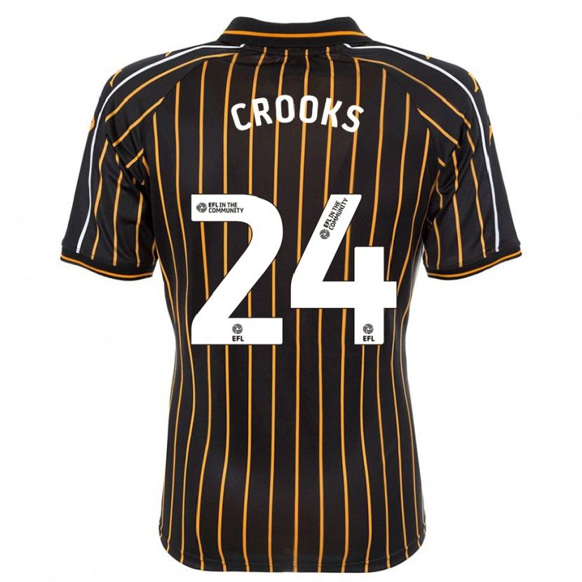 Danxen Kinder Matt Crooks #24 Weiß Schwarz Auswärtstrikot Trikot 2025/26 T-Shirt Österreich