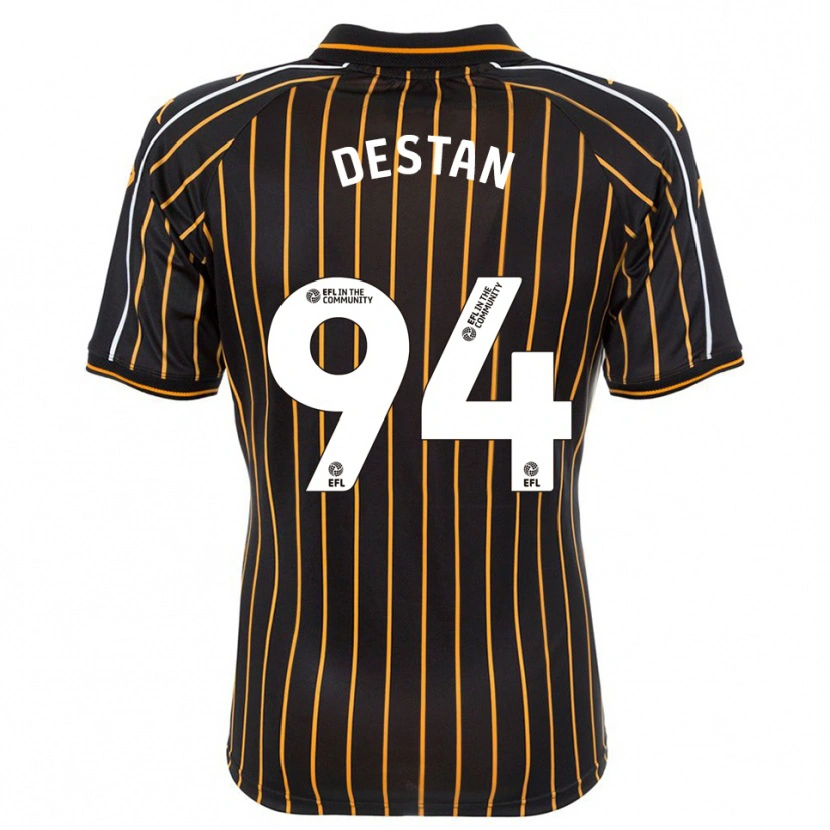 Danxen Kinder Enis Destan #94 Weiß Schwarz Auswärtstrikot Trikot 2025/26 T-Shirt Österreich
