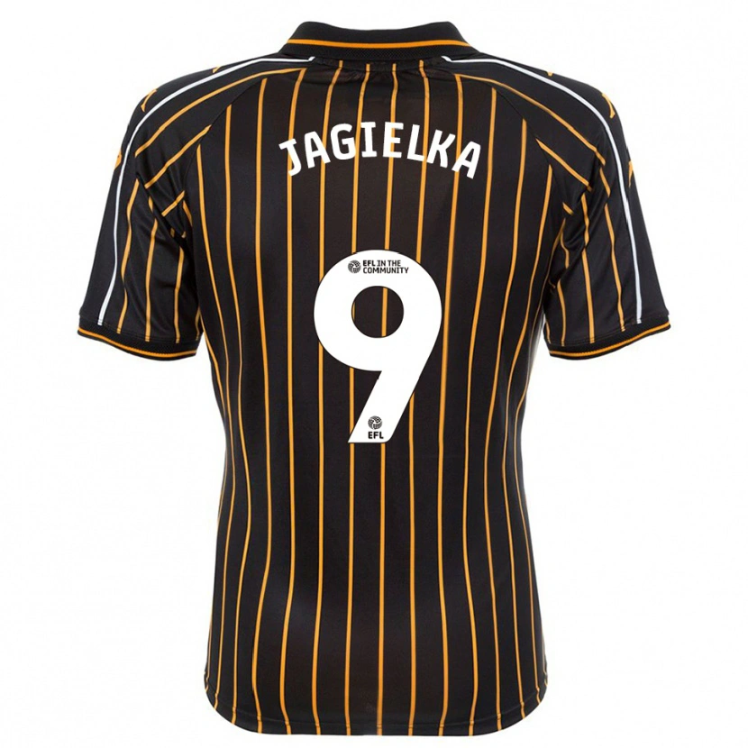 Danxen Kinder Zac Jagielka #9 Weiß Schwarz Auswärtstrikot Trikot 2025/26 T-Shirt Österreich