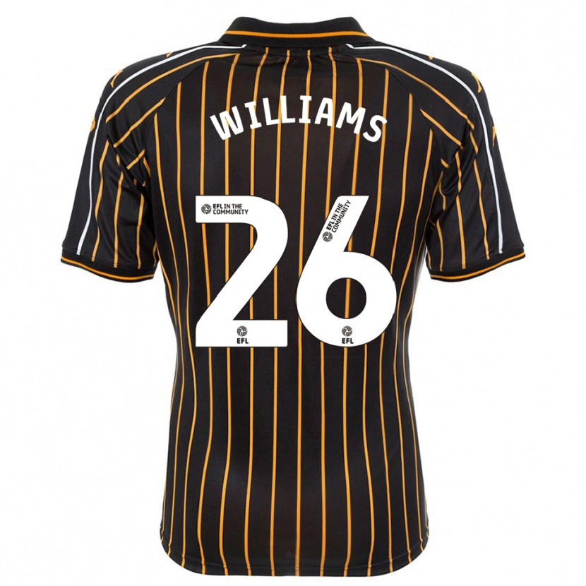 Danxen Kinder Annabel Williams #26 Weiß Schwarz Auswärtstrikot Trikot 2025/26 T-Shirt Österreich