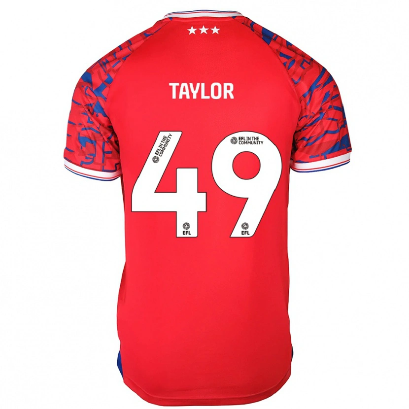 Danxen Kinder Tom Taylor #49 Rot Blau Auswärtstrikot Trikot 2025/26 T-Shirt Österreich