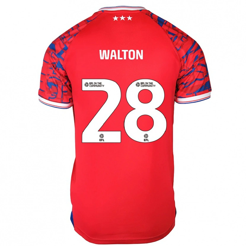 Danxen Kinder Christian Walton #28 Rot Blau Auswärtstrikot Trikot 2025/26 T-Shirt Österreich