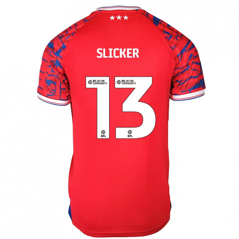 Danxen Kinder Cieran Slicker #13 Rot Blau Auswärtstrikot Trikot 2025/26 T-Shirt Österreich