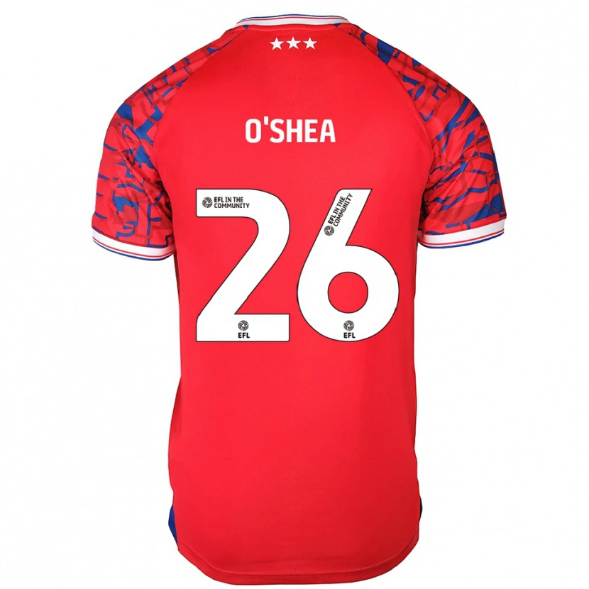 Danxen Kinder Dara O'shea #26 Rot Blau Auswärtstrikot Trikot 2025/26 T-Shirt Österreich