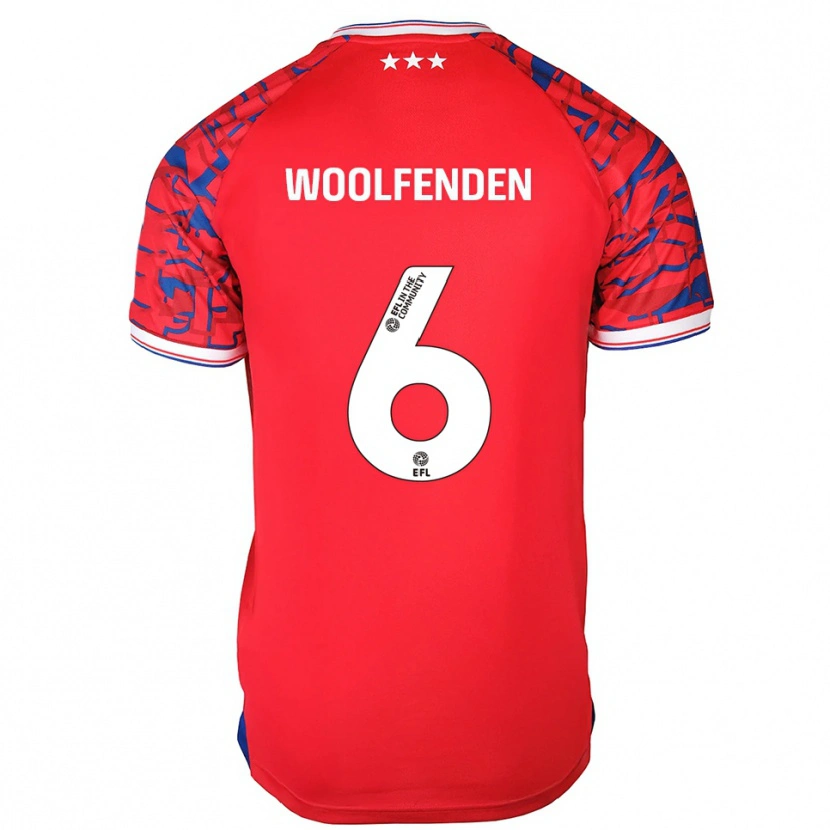 Danxen Kinder Luke Woolfenden #6 Rot Blau Auswärtstrikot Trikot 2025/26 T-Shirt Österreich