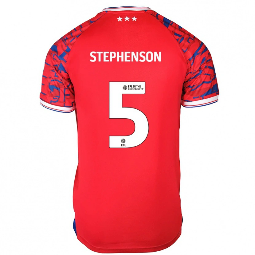 Danxen Kinder Sean Stephenson #5 Rot Blau Auswärtstrikot Trikot 2025/26 T-Shirt Österreich