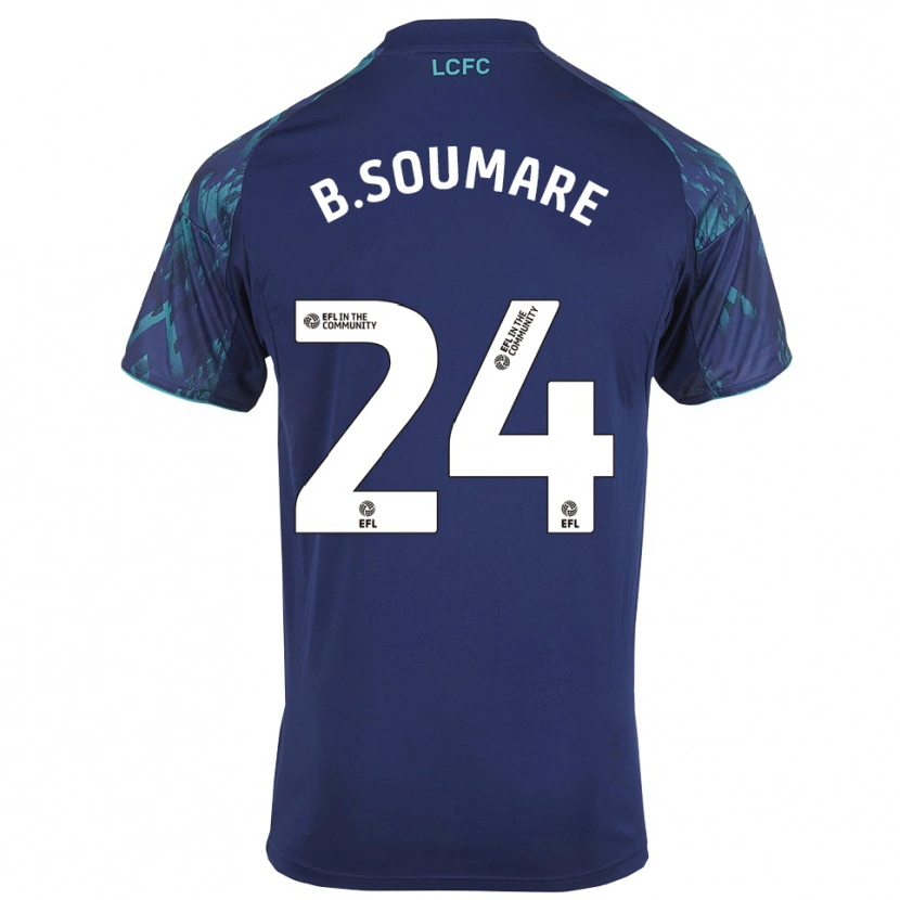 Danxen Kinder Boubakary Soumaré #24 Marinegrün Weiß Auswärtstrikot Trikot 2025/26 T-Shirt Österreich