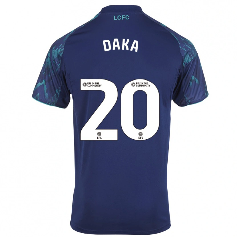 Danxen Kinder Patson Daka #20 Marinegrün Weiß Auswärtstrikot Trikot 2025/26 T-Shirt Österreich
