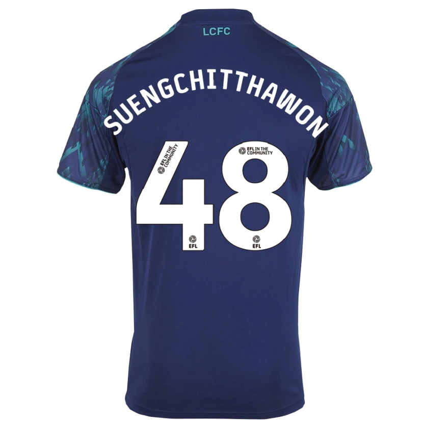 Danxen Kinder Thanawat Suengchitthawon #48 Marinegrün Weiß Auswärtstrikot Trikot 2025/26 T-Shirt Österreich
