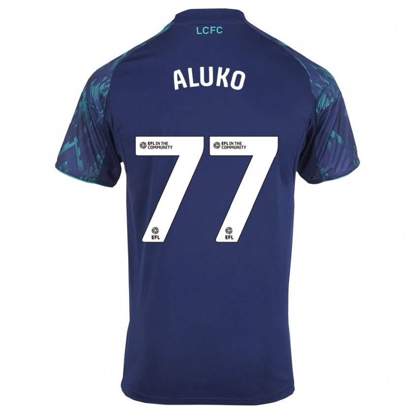 Danxen Kinder Olabade Aluko #77 Marinegrün Weiß Auswärtstrikot Trikot 2025/26 T-Shirt Österreich
