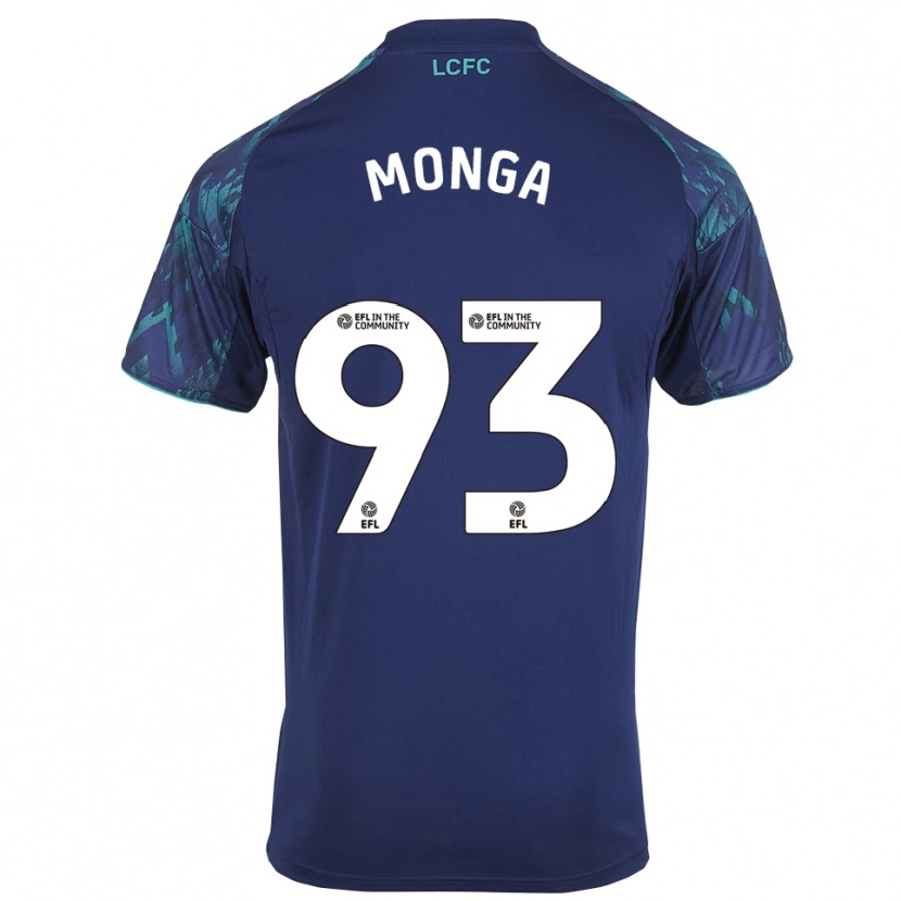 Danxen Kinder Jeremy Monga #93 Marinegrün Weiß Auswärtstrikot Trikot 2025/26 T-Shirt Österreich