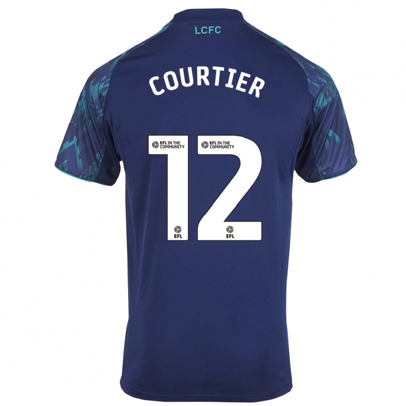 Danxen Kinder Ben Courtier #12 Marinegrün Weiß Auswärtstrikot Trikot 2025/26 T-Shirt Österreich