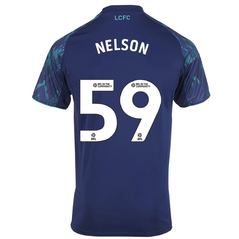 Danxen Kinder Ronny Nelson #59 Marinegrün Weiß Auswärtstrikot Trikot 2025/26 T-Shirt Österreich
