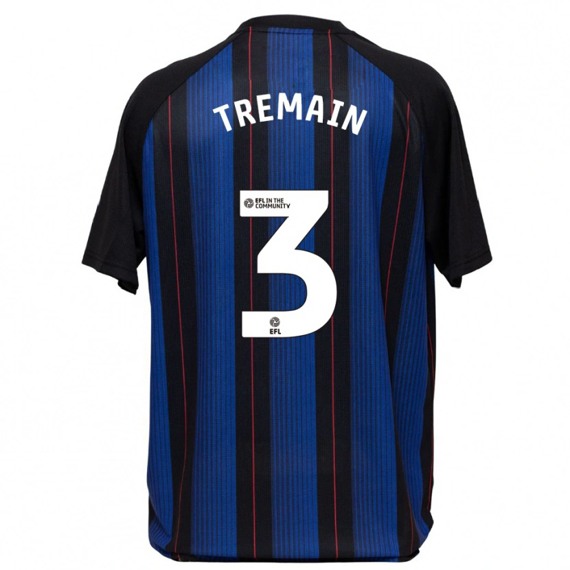 Danxen Kinder Joey Tremain #3 Blau Schwarz Auswärtstrikot Trikot 2025/26 T-Shirt Österreich
