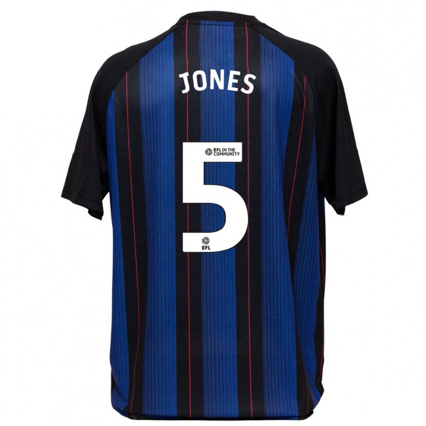 Danxen Kinder Alfie Jones #5 Blau Schwarz Auswärtstrikot Trikot 2025/26 T-Shirt Österreich