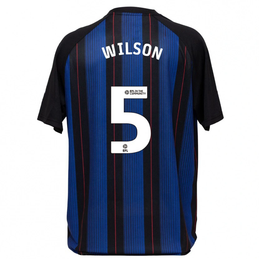 Danxen Kinder James Wilson #5 Blau Schwarz Auswärtstrikot Trikot 2025/26 T-Shirt Österreich