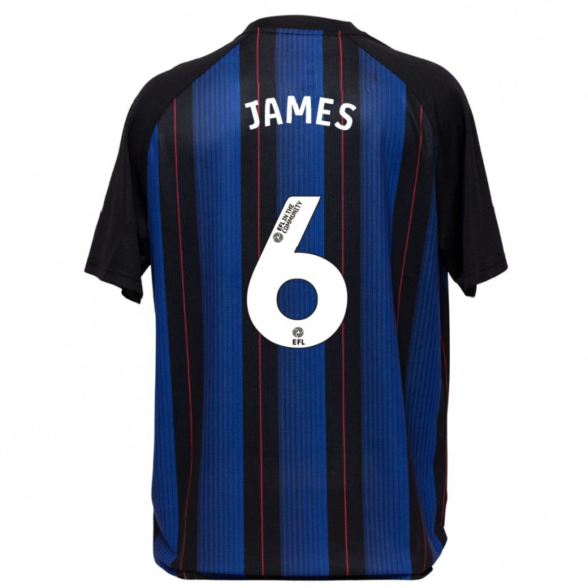 Danxen Kinder Daniel James #6 Blau Schwarz Auswärtstrikot Trikot 2025/26 T-Shirt Österreich