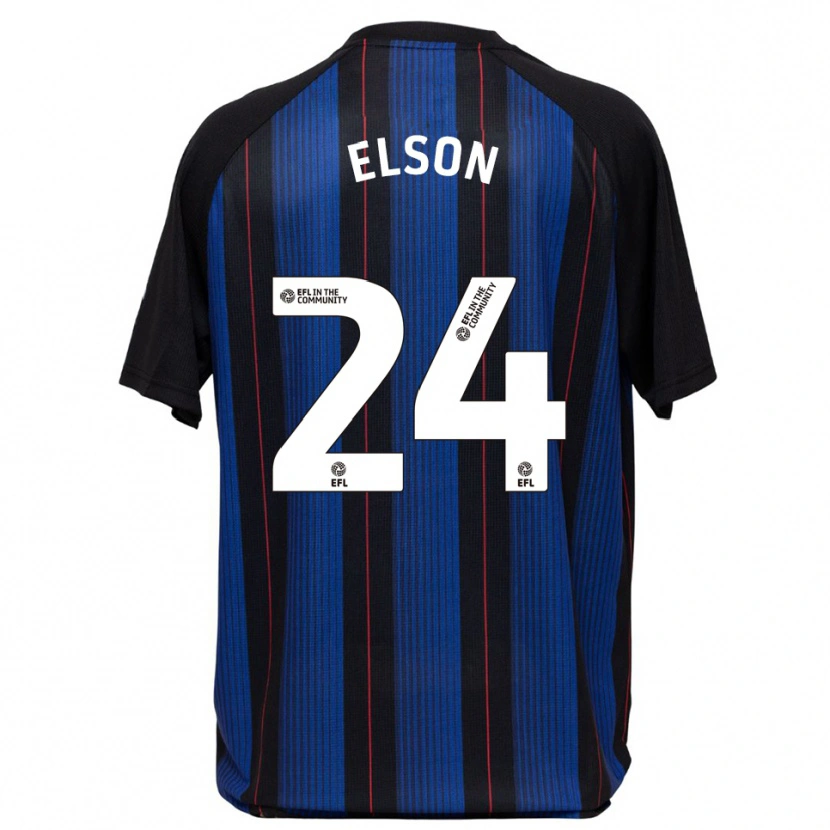 Danxen Kinder Kacie Elson #24 Blau Schwarz Auswärtstrikot Trikot 2025/26 T-Shirt Österreich