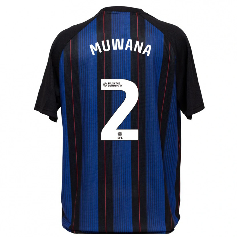Danxen Kinder Noah Muwana #2 Blau Schwarz Auswärtstrikot Trikot 2025/26 T-Shirt Österreich