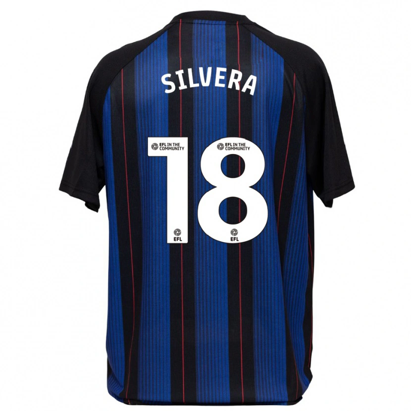 Danxen Kinder Sam Silvera #18 Blau Schwarz Auswärtstrikot Trikot 2025/26 T-Shirt Österreich