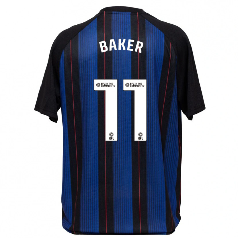 Danxen Kinder Ella Baker #11 Blau Schwarz Auswärtstrikot Trikot 2025/26 T-Shirt Österreich