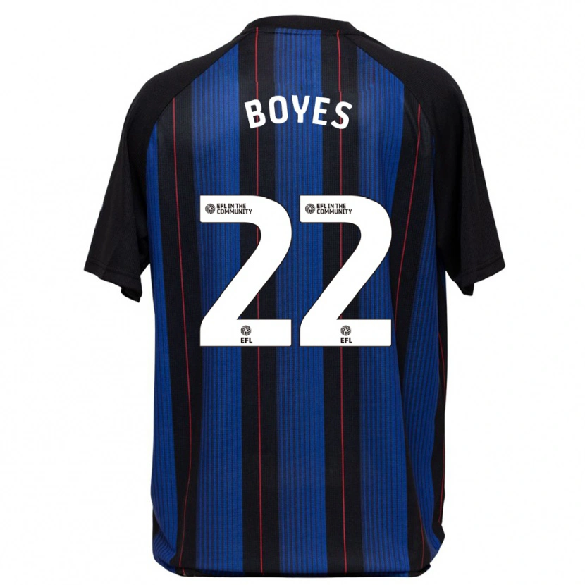 Danxen Kinder Grace Boyes #22 Blau Schwarz Auswärtstrikot Trikot 2025/26 T-Shirt Österreich