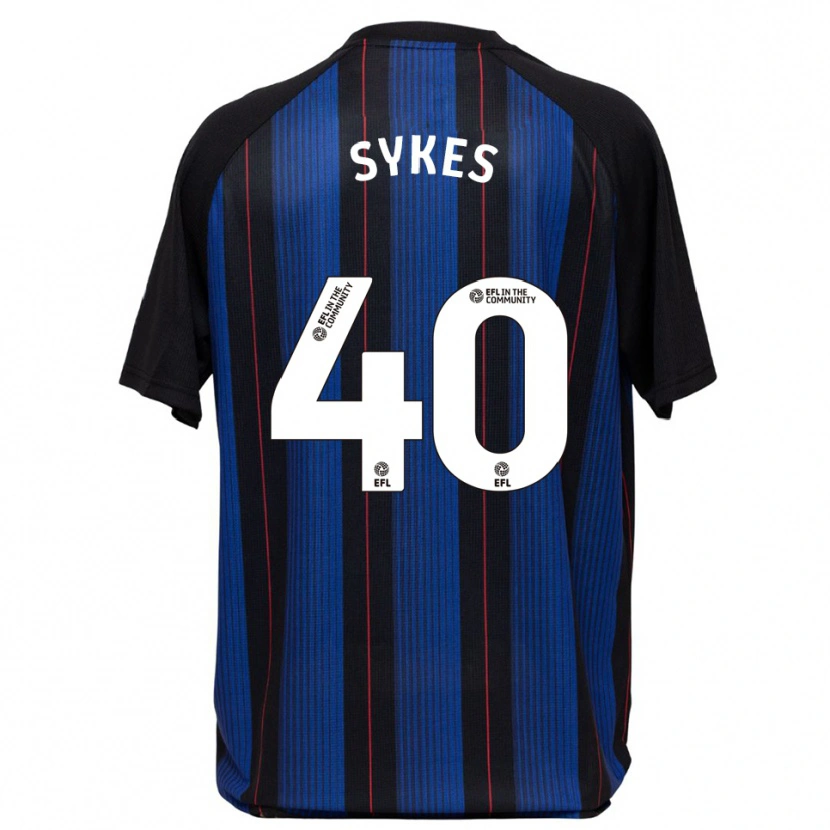 Danxen Kinder Cain Sykes #40 Blau Schwarz Auswärtstrikot Trikot 2025/26 T-Shirt Österreich