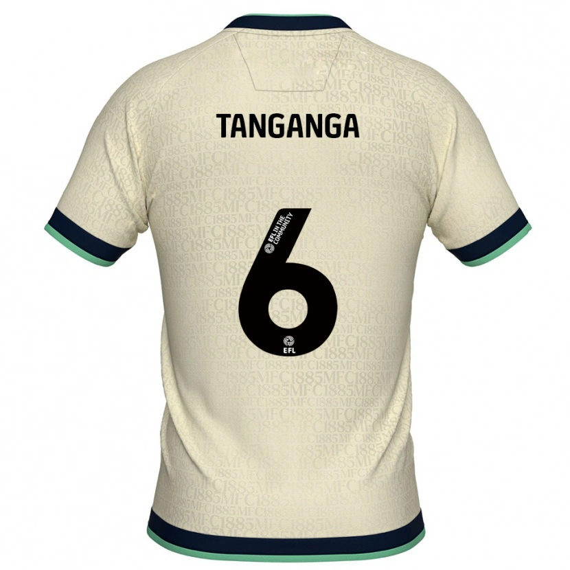 Danxen Kinder Japhet Tanganga #6 Champagner Marine Auswärtstrikot Trikot 2025/26 T-Shirt Österreich