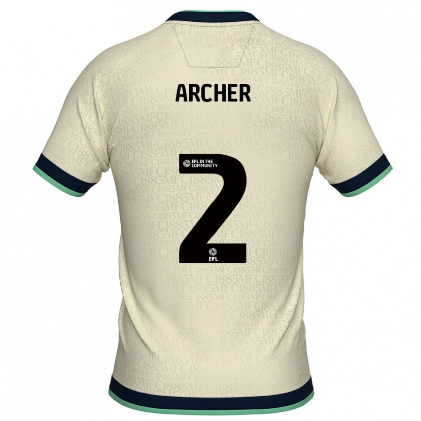 Danxen Kinder Da'rell Archer #2 Champagner Marine Auswärtstrikot Trikot 2025/26 T-Shirt Österreich