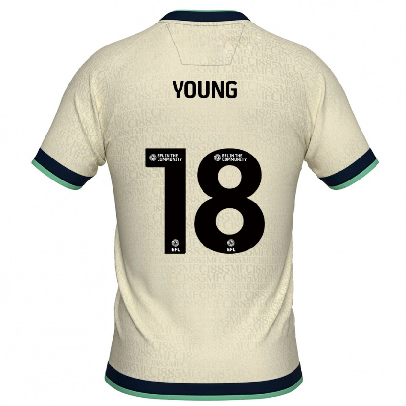Danxen Kinder Michelle Young #18 Champagner Marine Auswärtstrikot Trikot 2025/26 T-Shirt Österreich