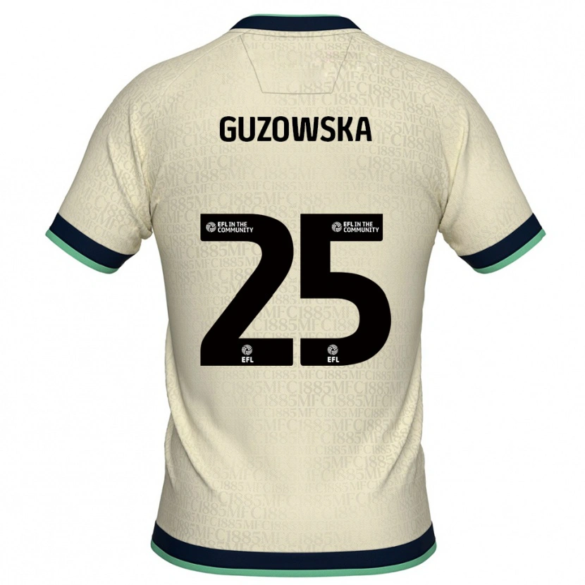 Danxen Kinder Sara Guzowska #25 Champagner Marine Auswärtstrikot Trikot 2025/26 T-Shirt Österreich