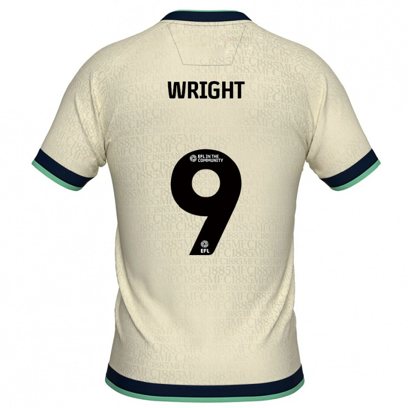 Danxen Kinder William Wright #9 Champagner Marine Auswärtstrikot Trikot 2025/26 T-Shirt Österreich