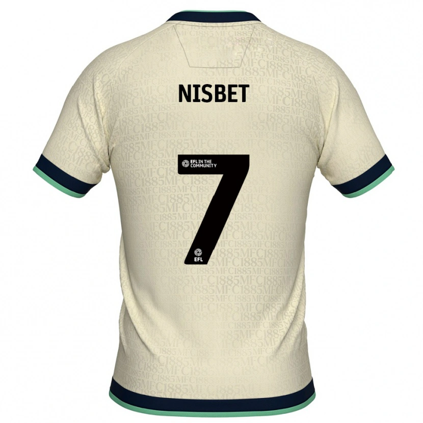 Danxen Kinder Kevin Nisbet #7 Champagner Marine Auswärtstrikot Trikot 2025/26 T-Shirt Österreich