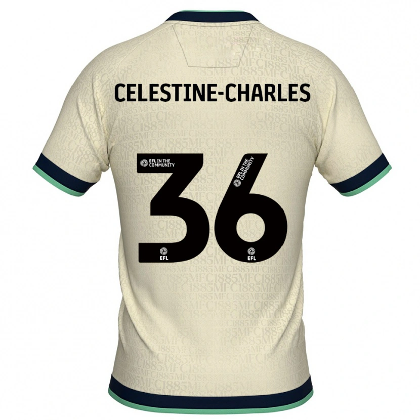 Danxen Kinder Jaiden Celestine-Charles #36 Champagner Marine Auswärtstrikot Trikot 2025/26 T-Shirt Österreich