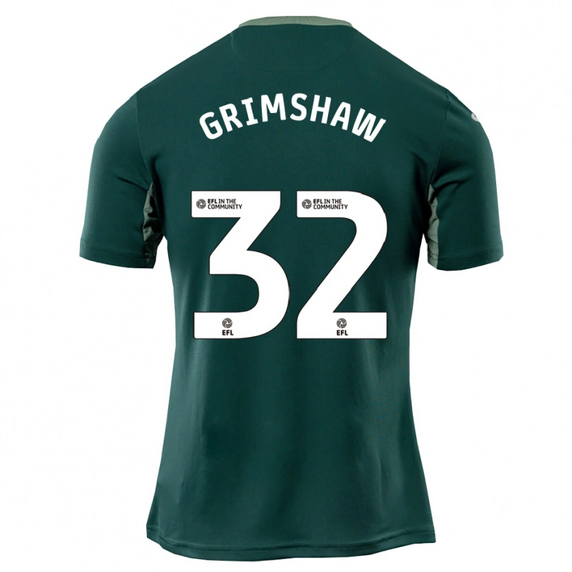 Danxen Kinder Daniel Grimshaw #32 Grün Weiß Lila Auswärtstrikot Trikot 2025/26 T-Shirt Österreich