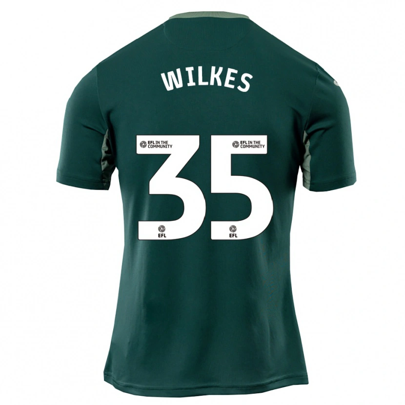 Danxen Kinder Reece Wilkes #35 Grün Weiß Lila Auswärtstrikot Trikot 2025/26 T-Shirt Österreich