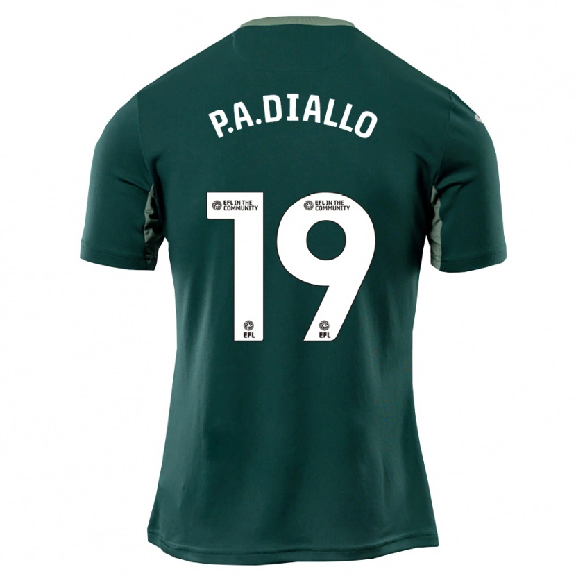 Danxen Kinder Papa Amadou Diallo #19 Grün Weiß Lila Auswärtstrikot Trikot 2025/26 T-Shirt Österreich