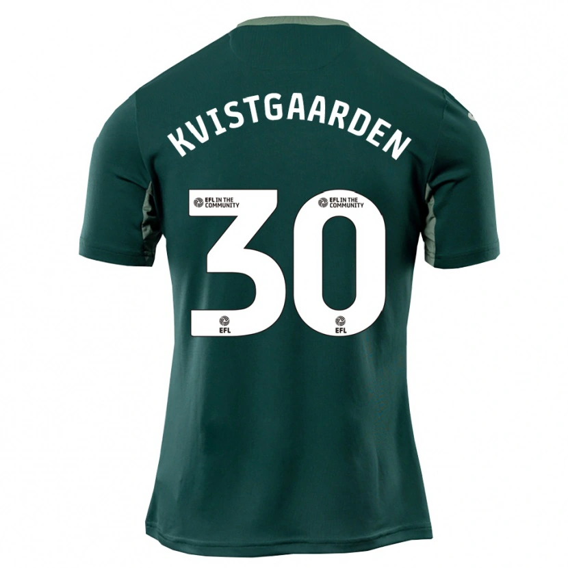 Danxen Kinder Mathias Kvistgaarden #30 Grün Weiß Lila Auswärtstrikot Trikot 2025/26 T-Shirt Österreich