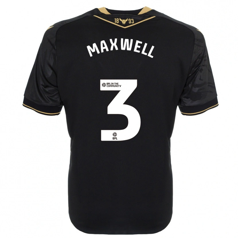 Danxen Kinder Rashane Maxwell #3 Schwarz Gold Auswärtstrikot Trikot 2025/26 T-Shirt Österreich