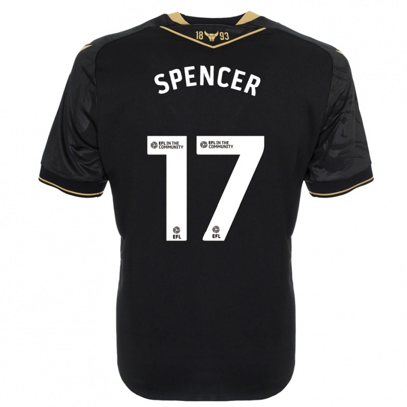 Danxen Kinder Brodie Spencer #17 Schwarz Gold Auswärtstrikot Trikot 2025/26 T-Shirt Österreich