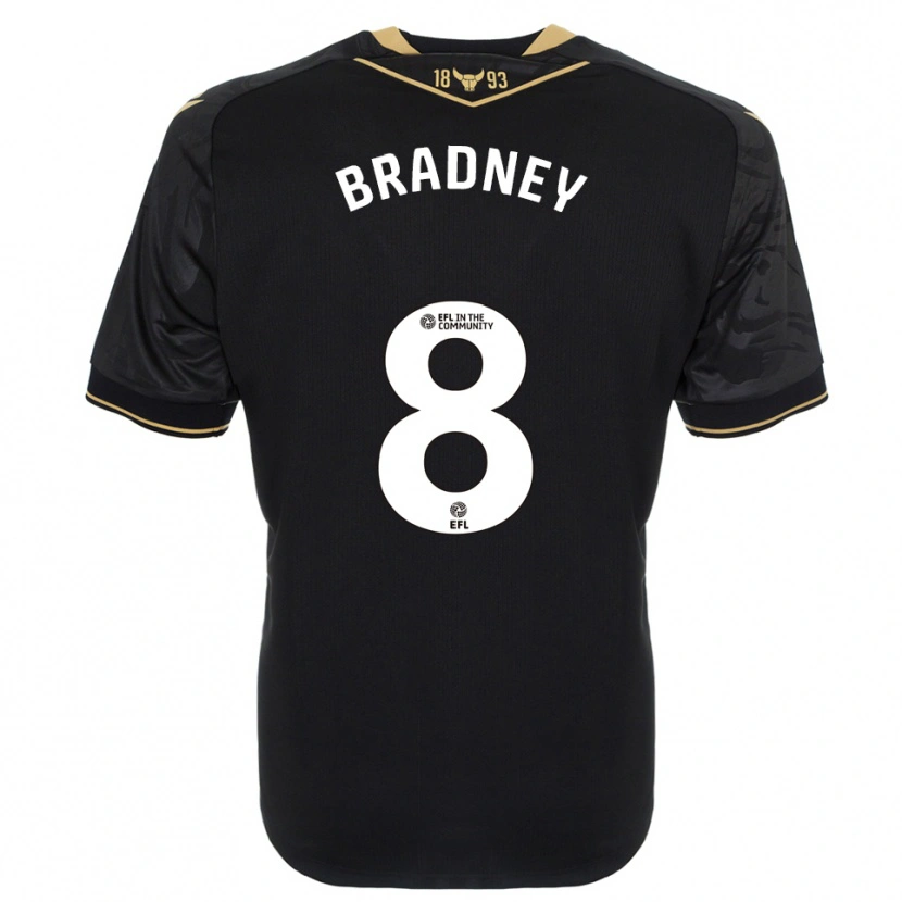 Danxen Kinder Harrison Bradney #8 Schwarz Gold Auswärtstrikot Trikot 2025/26 T-Shirt Österreich