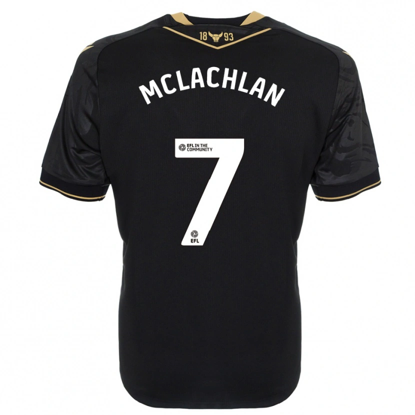 Danxen Kinder Daisy Mclachlan #7 Schwarz Gold Auswärtstrikot Trikot 2025/26 T-Shirt Österreich