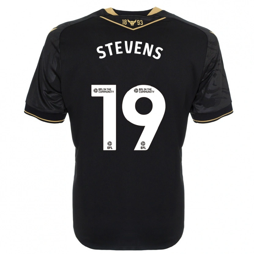 Danxen Kinder Lily Stevens #19 Schwarz Gold Auswärtstrikot Trikot 2025/26 T-Shirt Österreich